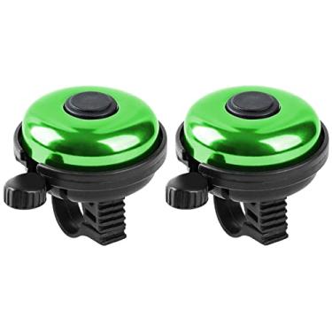 Imagem de Xthuge Campainha De Bicicleta Clássica, Alumínio Com Som Alto E Nítido Para Adultos Crianças (Verde, Verde Uso A Mão Esquerda, Pacote 2)