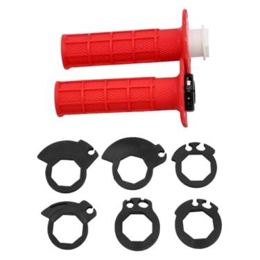 Imagem de Pegas de motocicleta 7/20.3 cm 22 mm Grip The Snap-on Cam Dirt Bike Handlebar Parts (vermelho)