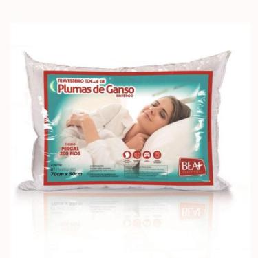 Imagem de Travesseiro Pluma De Ganso Sintético Percal 200fios 1kg - CASACOMAMOR