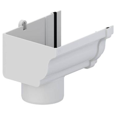 Imagem de Bocal Esquerdo Circular Aquapluv Style Branco - 32029647 - Tigre Bocal Calha Circular Esquerda Aquapluv Style Branc