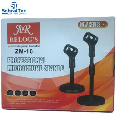 Imagem de Pedestal Profissional Para Microfone Relog`S - Zm-16