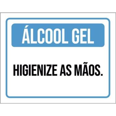 Imagem de Kit 3 Placas Sinalização - Álcool Gel Higienize As Mãos