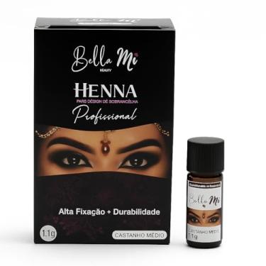 Imagem de Henna para Sobrancelhas Bella Mi – Definição, Preenchimento e Durabilidade Profissional (Castanho Médio)