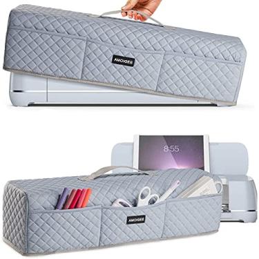 Imagem de AMOIGEE Capa contra poeira acolchoada compatível com Cricut Explore Air 2 (cinza)