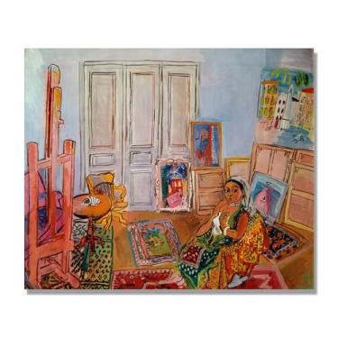 Imagem de Raoul Dufy Prints, (modelo indiano), pôster de viagem vintage, arte impressionista, imagem de arte de parede em tela para decoração de casa. Apenas tela 50 x 60 cm - 19,6 x 23,6 pol