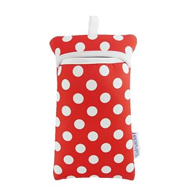 Imagem de Tainada Bolsa de transporte de neoprene à prova de choque para smartphone com cordão de pescoço e mosquetão para iPhone 16/15 Pro Max, 16 e; Samsung Galaxy S25, S24+; Google Pixel 9/8a (bolinhas