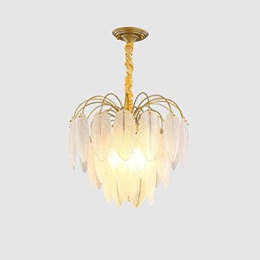 Imagem de YQSLQZZ Lustre de sala de estar de luxo moderno com altura ajustável semi embutido luzes de teto para quarto iluminação decorativa luminária pendente dourada, para sala de jantar bar