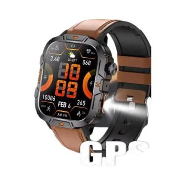 Imagem de Relógio Inteligente Militar Masculino Monitor De Saúde 3ATM À Prova D'