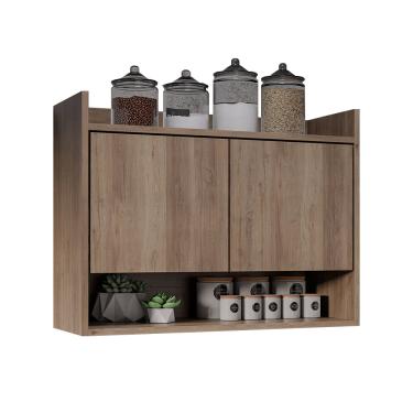 Imagem de Armário de Cozinha Aéreo 70,5 cm Com Nicho Colin Freijó M12 - D'Rossi