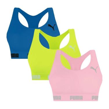 Imagem de Kit 3 Tops Puma Nadador Sem Costura Feminino