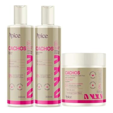 Imagem de Kit Apice Shampoo + Condicionador + Ativador De Cachos Tratamento Capilar Cacheado Nova Fragrância