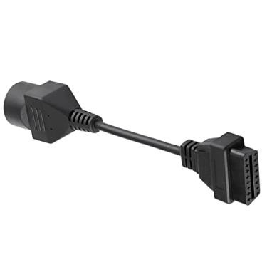 Imagem de aqxreight Cabo Adaptador OBD2 de 17 Pinos a 16 Pinos Conector OBD2 de 17 Pinos a 16 Pinos Scanner de Diagnóstico de 17 Pinos a 16 Pinos para Com Interface Fêmea de 17 Pinos Estável de