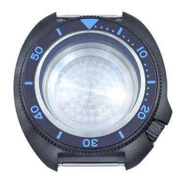 Imagem de FEIYASHI Caixa de relógio preta de aço inoxidável de mergulho luxuosa de 44 mm, vidro de safira, à prova d'água, 100 m, para NH35 NH36/34, peça de relógio com movimento, Anel Chapter 8 preto escuro