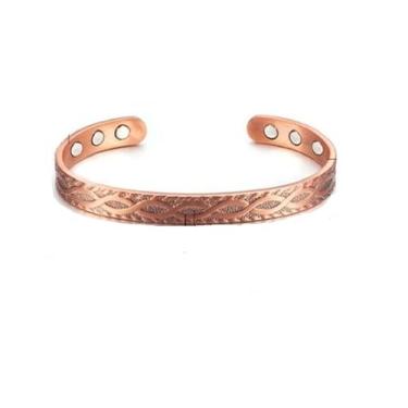 Imagem de Pulseira Magnética Cobre Puro Bracelete Modelo Infinito Luxo