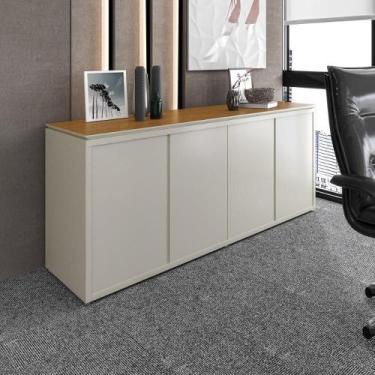 Imagem de Buffet Aparador Com 4 Portas Para Escritório 180cm Tundra - Off White 