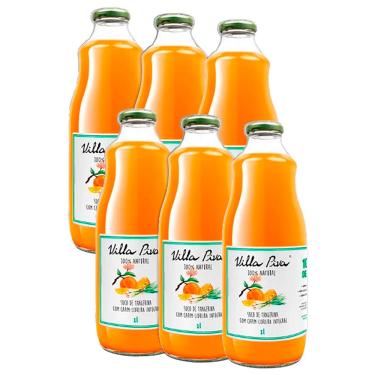 Imagem de Kit 6X: Suco de Tangerina com Capim Cidreira Sem Açúcar Villa Piva 1L