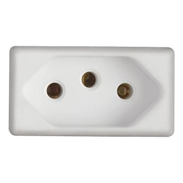 Imagem de Módulo Tomada 20A 2P+T Tramontina Liz Cor Branco