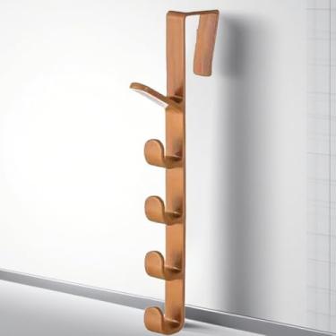 Imagem de 1 gancho sobre a porta – suporte de plástico resistente para roupas, bolsas, toalhas – economia de espaço, armazenamento sem furadeira para armário, banheiro, quarto