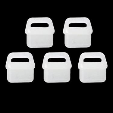 Imagem de 5 plugues de porta branca USB C para dispositivos tipo C/Lightning, protetores de porta USB com escova de limpeza (Tipo-C