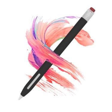 Imagem de Capa protetora de silicone para Apple Pencil 2nd, capa macia com capa protetora magnética e durável - preta