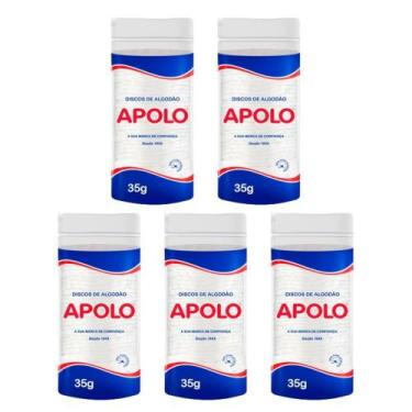 Imagem de Kit 5 Pacotes Discos De Algodão Apolo 35g Com Ziplock
