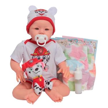 Imagem de Boneco Reborn Bebê Realista Careca 48cm Pode Dar Banho