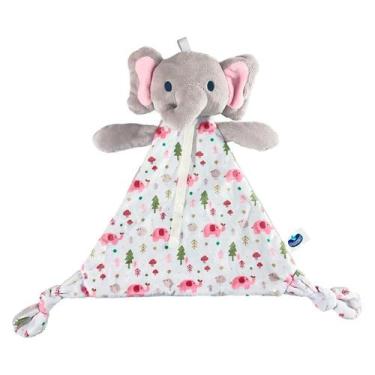 Imagem de Naninha Pelúcia Bichinho Prendedor Chupeta Passear, ELEFANTE ROSA