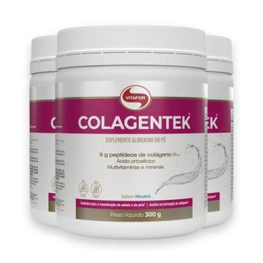 Imagem de Kit 3 Colagentek Vitafor 300G Neutro