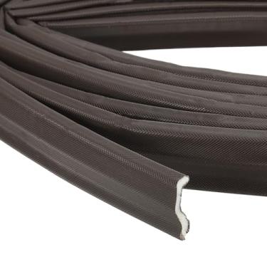 Imagem de Vedação de porta de decapagem climática de 90 cm, tira de proteção contra intempéries autoadesiva de espuma de poliuretano em forma de V para porta inferior e lateral de janela, marrom