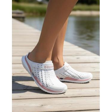 Imagem de Sandália Babuche Flow Boaonda Academia Conforto Impacto, Branco, 39