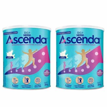 Imagem de Ascenda sabor Baunilha 364g Sem Sacarose kit c/2 - nestle