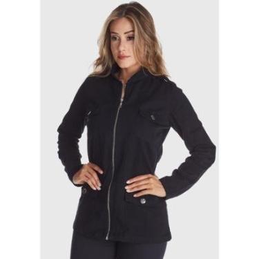 Imagem de Jaqueta Feminina HNO Jeans Parka Preto-Feminino