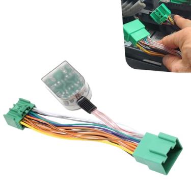 Imagem de Shakas Chicote de fiação do amplificador de subwoofer, cabo RCA, chicote de conexão de sinal de áudio, compatível com GMC Canyon Sierra Yukon Silverado Tahoe Colorado Malibu Camaro Suburban