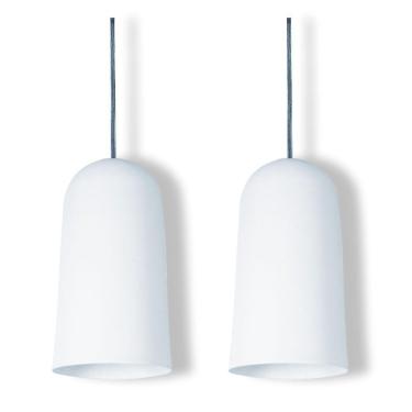 Imagem de Pendente Copo Max Branco Kit Com 2