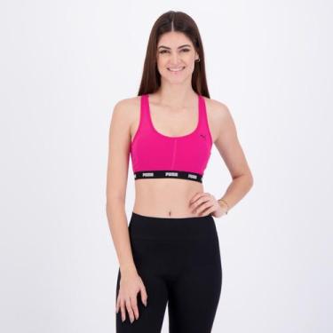 Imagem de Top Nadador Puma com Bojo Removível Feminino Rosa, EG
