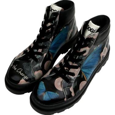 Imagem de DOGO Botas de cano curto femininas – couro vegano e botas femininas feitas à mão e botas de tornozelo,, Be the Change, 40