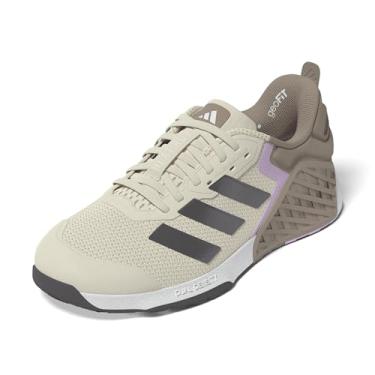 Imagem de adidas Tênis de treinamento feminino Dropset 3, Wonder Alumina/Cinza Strata/Ameixa em Pó, 8 Wide