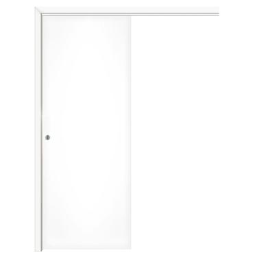 Imagem de Kit Porta de Correr Interna Pinhal 20 a 25 cm, Branco UV Acabado, 213 x 95 cm