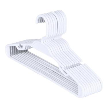 Imagem de 2X Kit 50 Cabides Infantis Para Roupa Infantil Bebê Branco