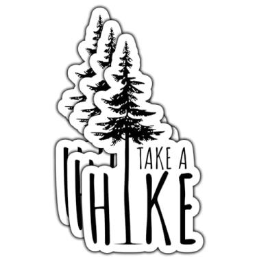 Imagem de (3 peças) Adesivo Take A Hike Camping Caminhada Aventura Natureza Decalques Adesivos de Vinil Impermeável para Livros Laptops Telefone Garrafas de Água Copo Kindle 3 Polegadas