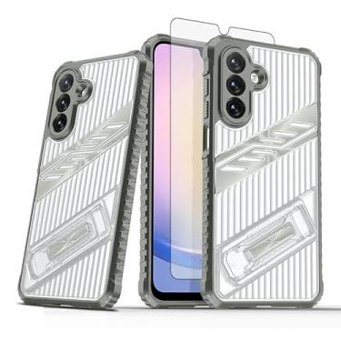 Imagem de Asuwish Capa de celular para Samsung Galaxy A16 5G/4G com protetor de tela de vidro temperado e suporte resistente à prova de choque híbrido suporte rígido acessórios A 16 16A SM-A166U feminino