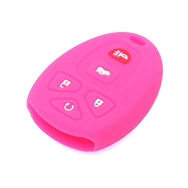 Imagem de SEGADEN Silicone Cover Protector Case Holder Skin Jacket Compatible with CHEVROLET BUICK GMC CADILLAC PONTIAC SATURN 5 Button Remote Key Fob CV4606 Rose