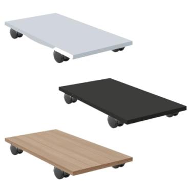 Imagem de Suporte De Gabinete Computador Cpu Com Rodas Em Mdf(Suporte 1,Preto)