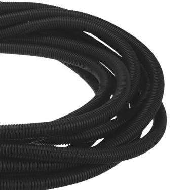 Imagem de DMiotech Tubo dividido de tear de fio de 6 m, protetores de cabo da Pet flexível para gerenciamento de cabos de conduíte para escritório, casa, jardim, preto