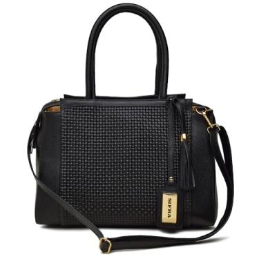 Imagem de Bolsa Feminina Ombro Grande Báu Couro Sifra (PRETO)