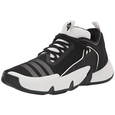 Imagem de adidas Tênis de basquete unissex Trae Unlimited, preto/branco/azul lúcido, 42 masculino, Preto/Branco/Azul lúcido, 13 Women/12 Men