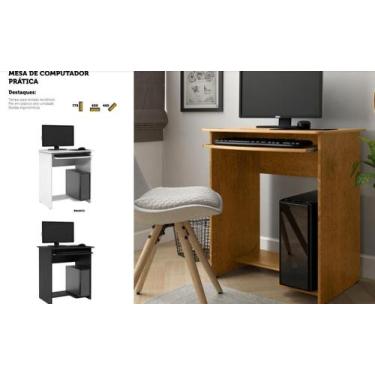 Imagem de Mesa Computador Pratica Cor Freijó - Comprar Moveis Sua Casa - Comprar
