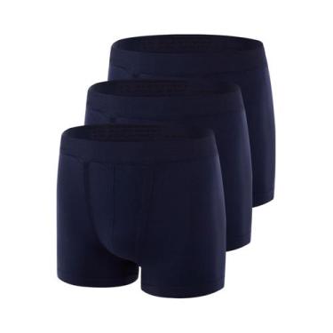 Imagem de Kit com 3 Cuecas Boxer Trifil 4620, Azul marinho, EG