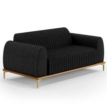 Imagem de Sofá 150cm 2 Lugares Base Gold Molino D06 Linho D-465 - Mpozenato