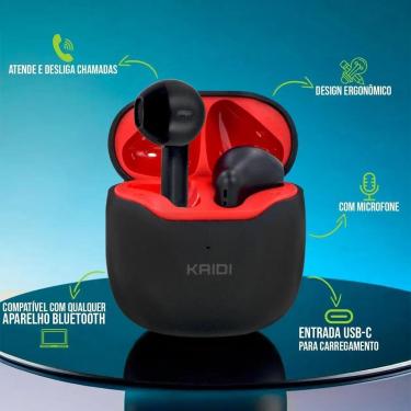 Imagem de Fone de Ouvido Kaidi 771 Bluetooth 5.1 KD-771 TWS Touch 775 5603 5602 Cor:-Unissex